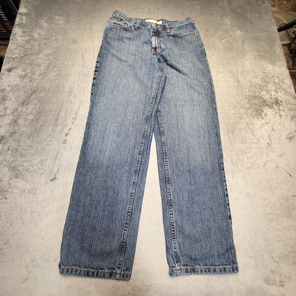 Lee Jeans Mens 29x30 Blue Relaxed Straight Leg Denim Medium Wash Zip Fly Classic - Picture 1 of 9